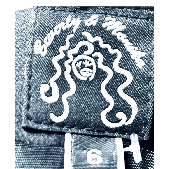 Fuzzy wool pencil skirt knee length in black and white houndstooth- Size 6 - Picture 11 of 11